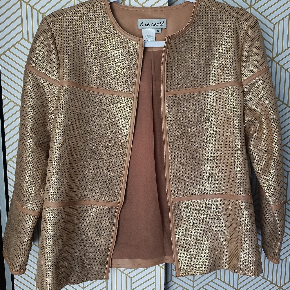 A La carte Gold perforated jacket!